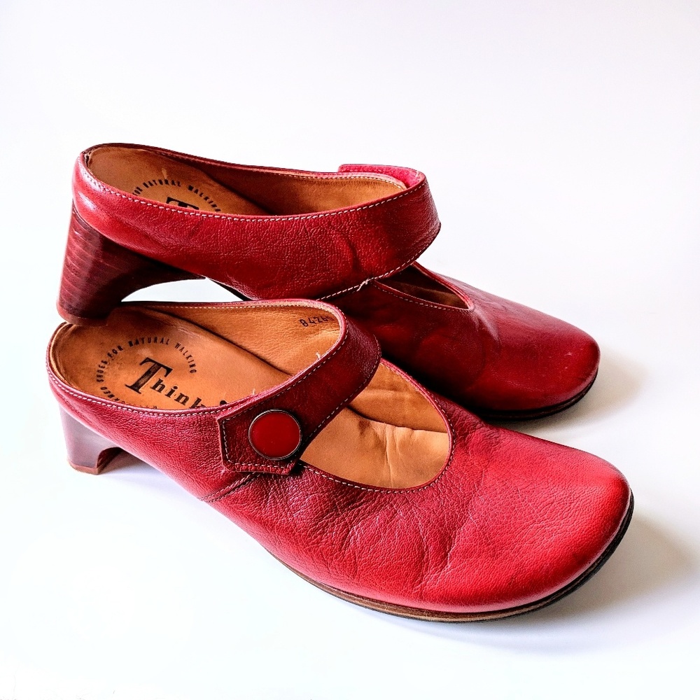 Think! red orthotic mules, US 7/EU 38